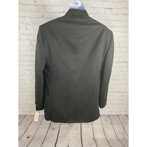 VTG NWT Bill Robin Son Black Polyester Micro Fiber 3 Button Jacket Blazer 44L - Picture 4 of 13